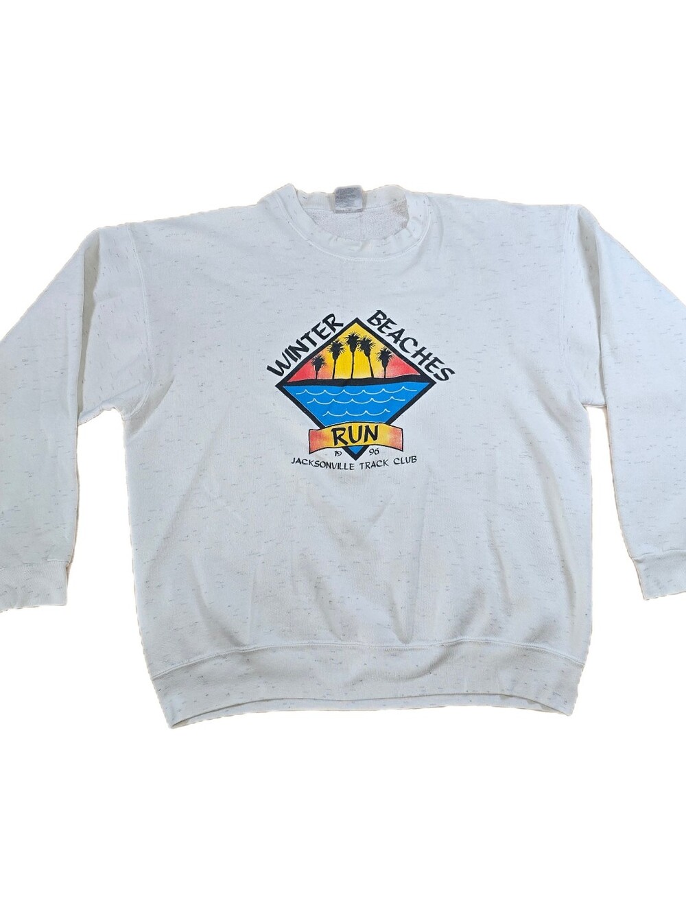 VTG 90s Oneita Power Sweats Winter Beaches Run 1996 Jacksonville Track Club  XL